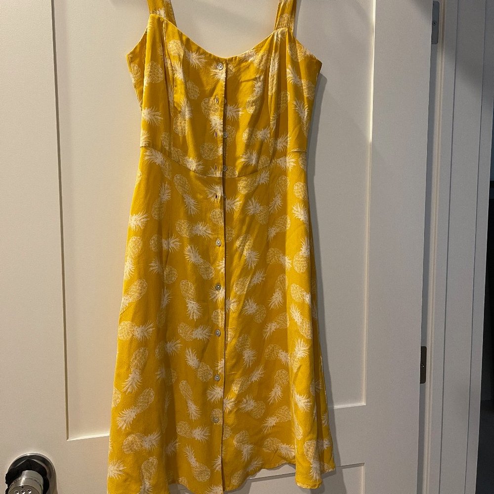 Yellow Pineapple Dress Amour Vert